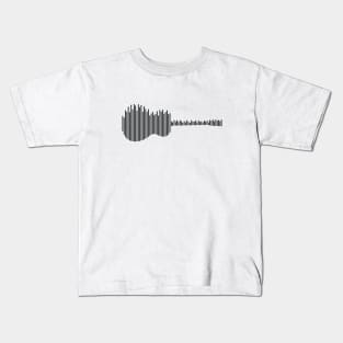 Acoustic Guitar Sound Waves Light Theme Kids T-Shirt